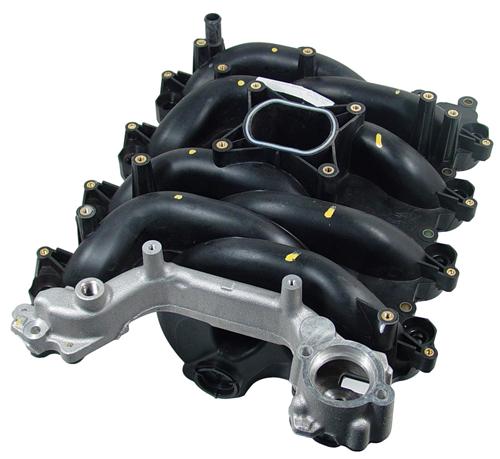 Ford 4.6 2V intake with aluminum crossover, 1996-98 Mustang