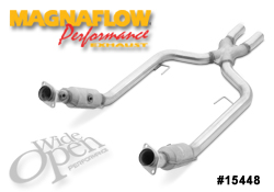 Magnaflow X-pipe with cats, 2005-09 Mustang