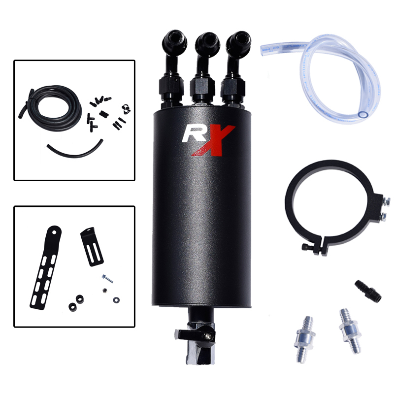 McNally Oil Catch Can Kit with hoses, bracket, fittings