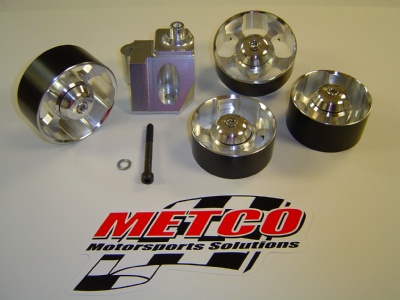 Metco Idler pulley and bracket kit, 5 piece, 03-04 Cobra