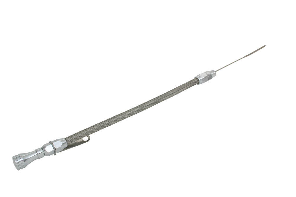 Moroso braided line flexible dipstick, 1/4 NPT