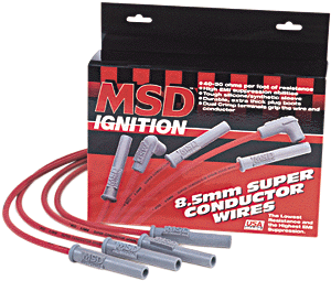 MSD 8.5mm Super Conductor Wires, V8 cut to fit, Red