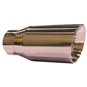 Perf World Exhaust Tip, 3.0 / 4.0 x 10 in. double wall angle