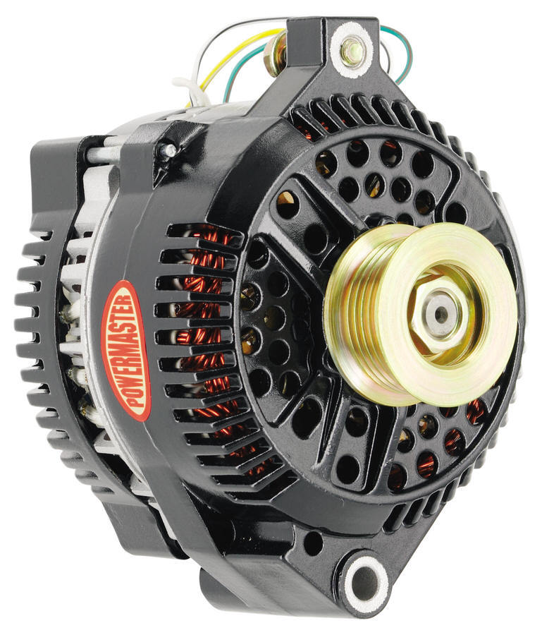 Powermaster 3G alternator, 200amp, black, 79-95 Mustang