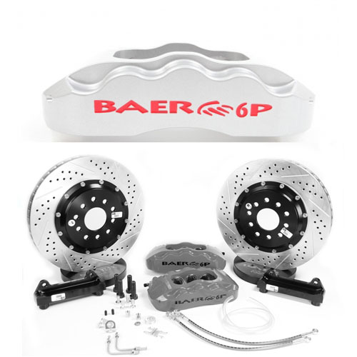 Baer Pro+ 14, Rear, 2005-2014 Ford Mustang Currie 9 rear,6P Silver