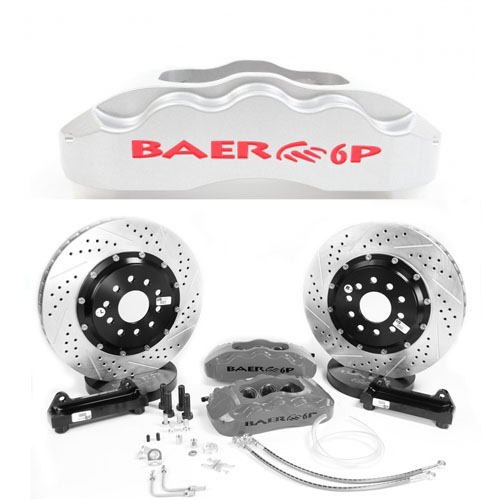 Baer Pro+ 14, Rear, 1992-1993 GM Truck Typhoon ,6P Silver