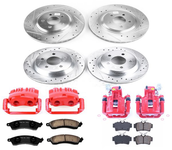 Powerstop Cobra Brake Kit, Red - Rotors, Calipers and Pads Front / Rear