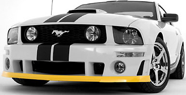 Roush Chin Spoiler Kit, Unpainted, ROUSH Front Fascia, 2005-2009 Mustang 4.6L