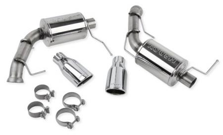 Roush Exhaust kit, stainless, round tips, 2011-2014 Mustang V6