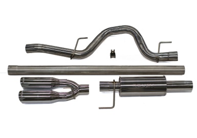 Roush Cat-Back Exhaust, Stainless rear dual tip, 2011-14 F-150 6.2, 5.0, 3.5