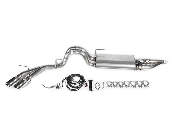 Roush Active Catback Exhaust, dual tip side exit, 2015-20 F-150 5.0, 3.5, 2.7