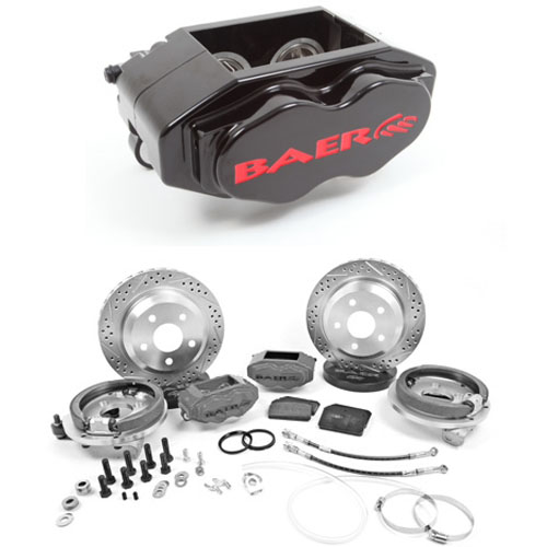 Baer SS4 12, Rear, 1979-1992 Ford Mustang 5 lug, Black