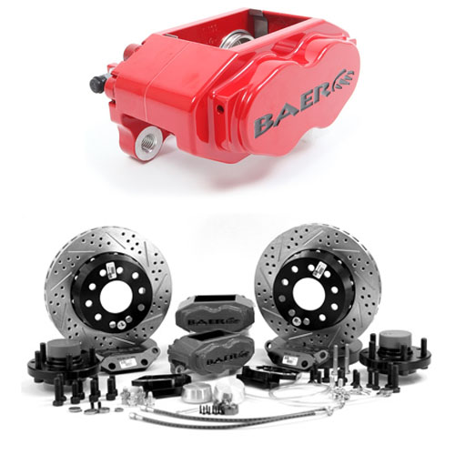 Baer SS4 Plus 13, Rear, 1-1 General Fit 8.8 inch 4 on 4.25 Bolt Circle, Red