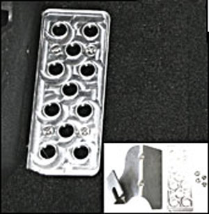Steeda Billet Aluminum dead pedal, 2005-09 Mustang, incl brkt and hrdwr