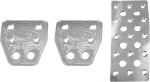 Steeda Billet Aluminum Pedal covers, 2pc Automatic, 2005-14 Mustang