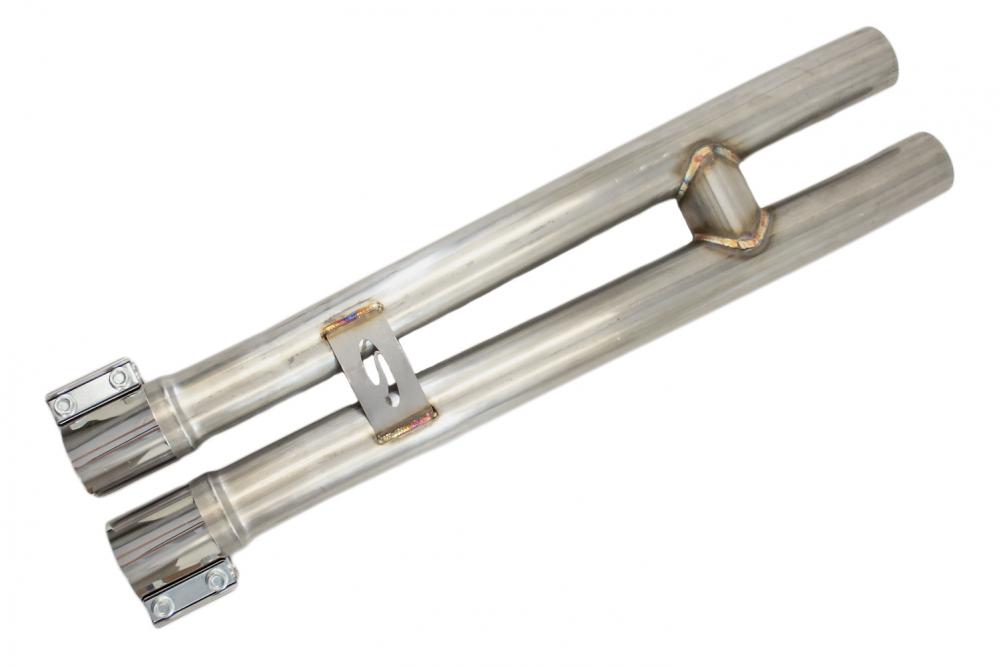 Steeda Resonator Delete H-pipe, stainless, 2016-2020 GT350