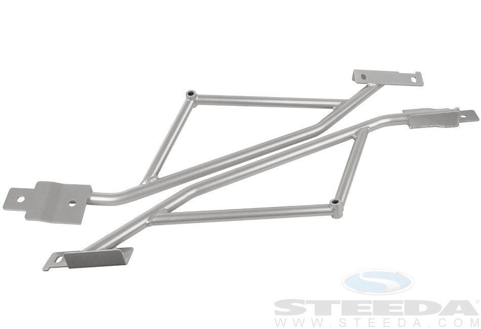 Steeda IRS subframe support braces, 2015-23, 24+ Mustang