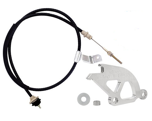 Steeda Double hook clutch quadrant and cable kit, 1979-93 Mustang