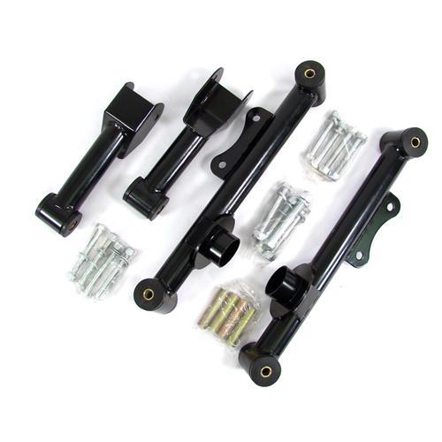 Rear Control Arm kit - upper, lower and bolts, Black, 1979-04 Mustang