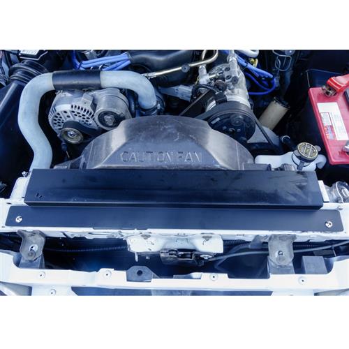 SVE Radiator cover, full width, black, 87-93 Mustang