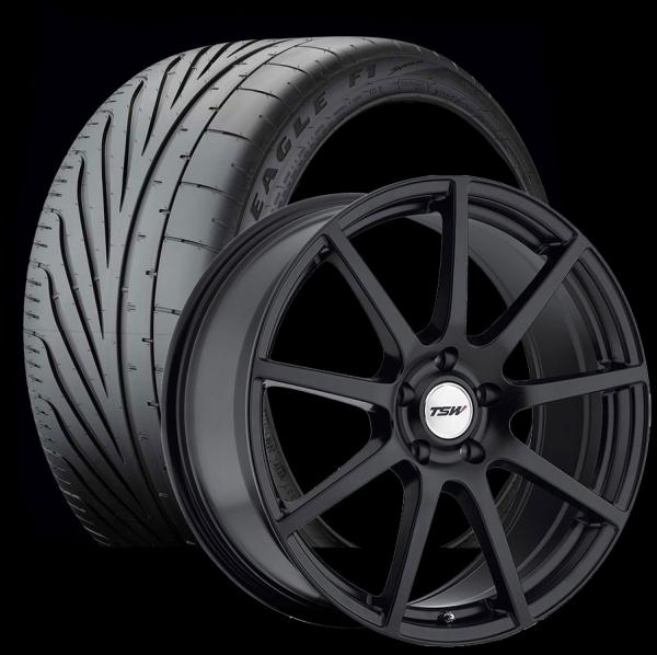 TSW Interlagos Black and Goodyear Supercar G2 package, 2005+ Mustang
