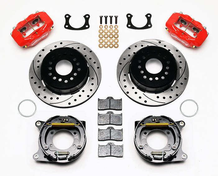 Wilwood Dynapro 4 piston rear brake kit, Ford 9 inch rear torino flange