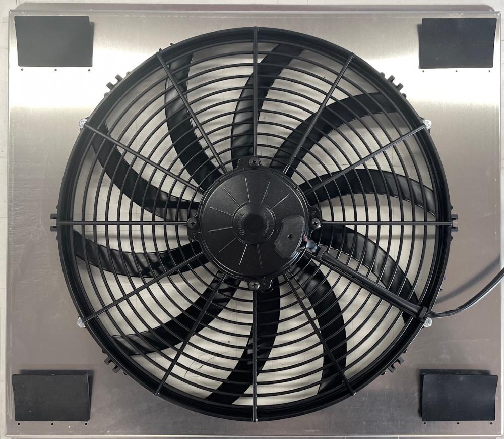 WMS Spal fan and aluminum shroud kit, 2025 cfm, 79-93 Mustang