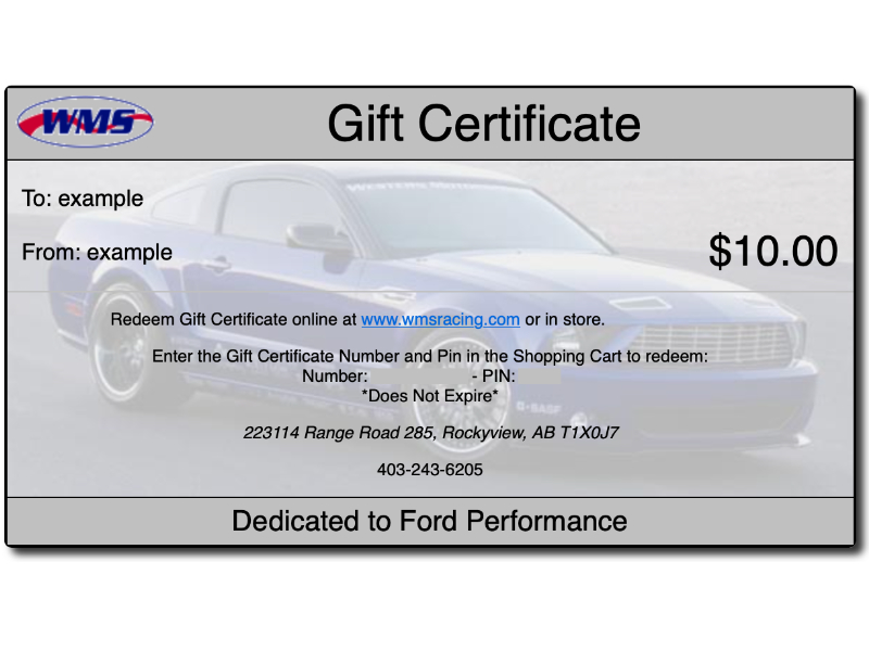 WMS Gift Certificate