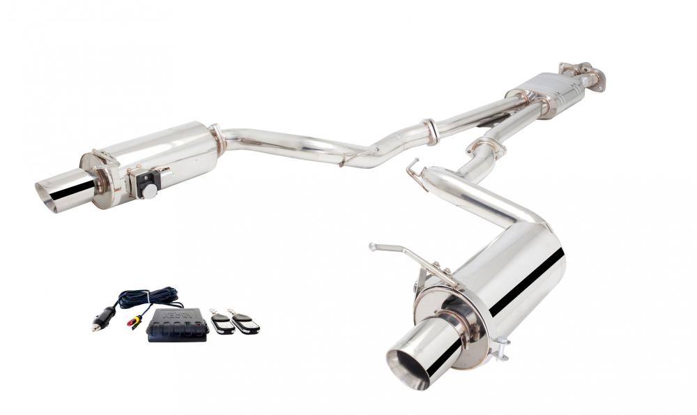 Xforce 2.5 Cat-Back Exhaust , Round Varex Mufflers, 2015-17 Mustang GT