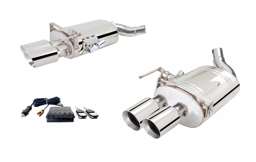 Xforce 3 Axle-Back Exhaust, Oval Varex Mufflers, 2018-2019 Mustang GT Quadtip
