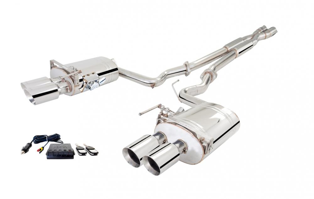 Xforce 3 Cat-Back Exhaust, Oval Varex Mufflers, 2018-2019 Mustang GT Coupe Quad